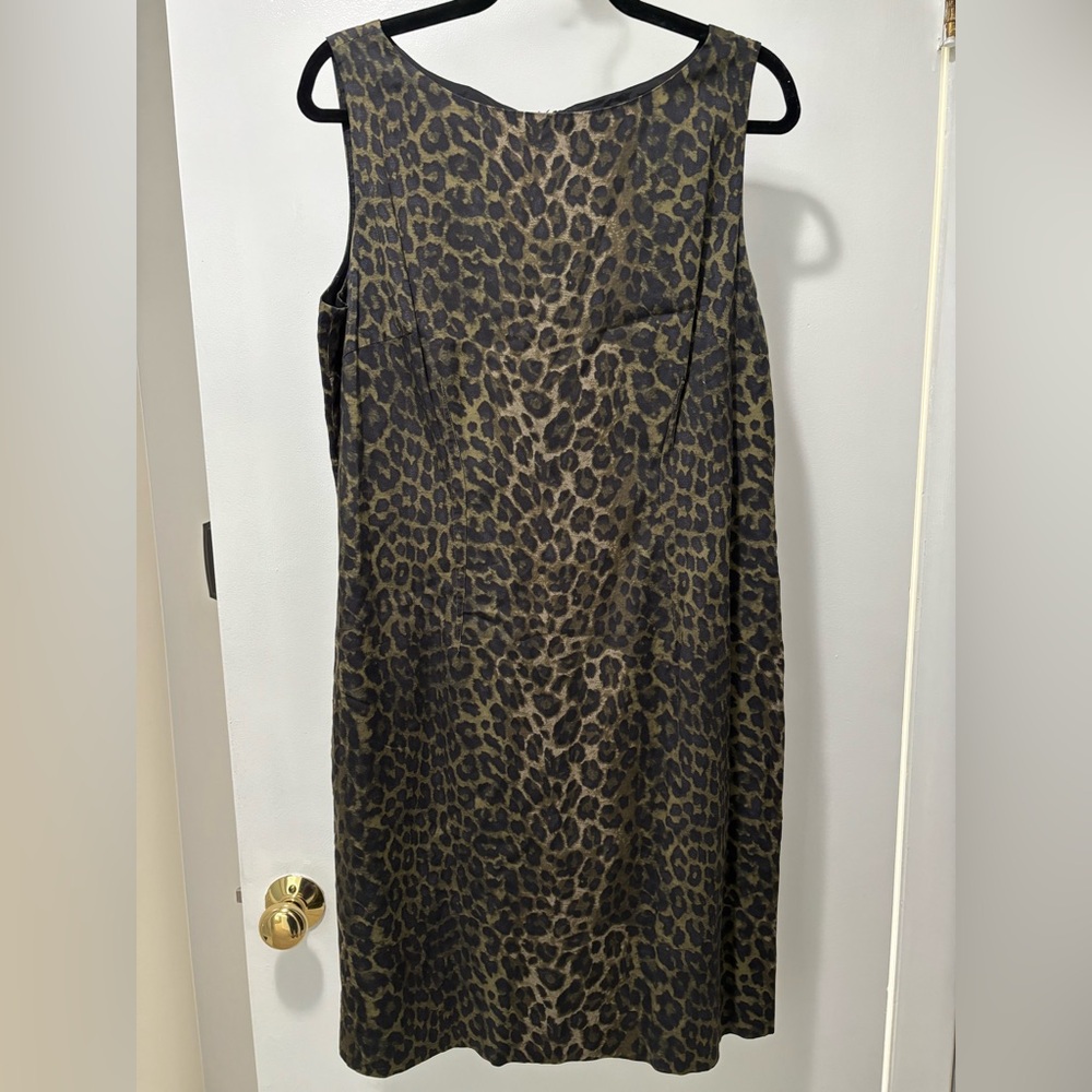 Ann Taylor Leopard Print Sleeveless Dress Size 12